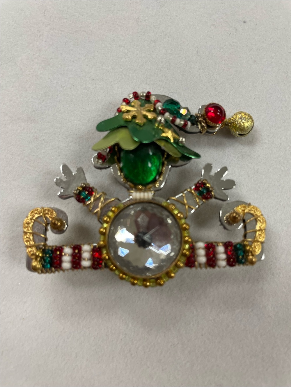 Liztech Festive Christmas Elf Hand-Crafted Brooch